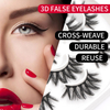 7 쌍 인조 속눈썹 3D 인조 밍크 속눈썹 내츄럴 룩 Wispy Fake 속눈썹 16-20MM 솜털 볼륨 긴 두꺼운 속눈썹 팩 3 스타일 혼합 